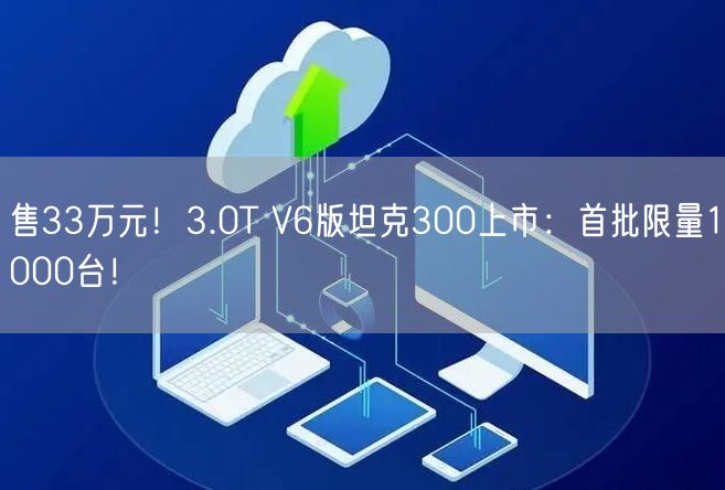 售33万元！3.0T V6版坦克300上市：首批限量1000台！