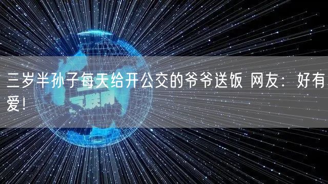 三岁半孙子每天给开公交的爷爷送饭 网友：好有爱！