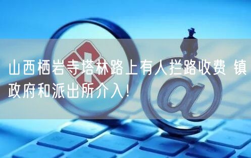 山西栖岩寺塔林路上有人拦路收费 镇政府和派出所介入！