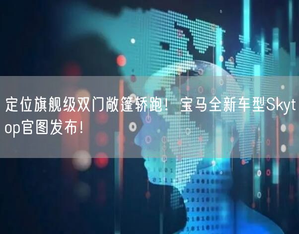 定位旗舰级双门敞篷轿跑！宝马全新车型Skytop官图发布！