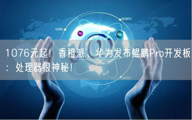 1076元起！香橙派、华为发布鲲鹏Pro开发板：处理器很神秘！