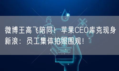 微博王高飞陪同！苹果CEO库克现身新浪：员工集体拍照围观！