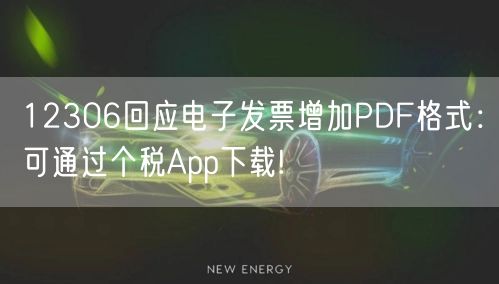 12306回应电子发票增加PDF格式：可通过个税App下载!