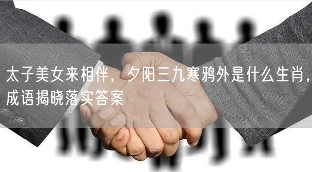 太子美女来相伴，夕阳三九寒鸦外是什么生肖，成语揭晓落实答案