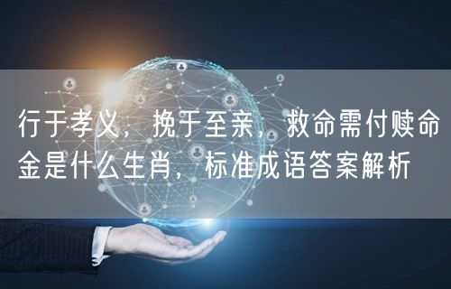 行于孝义，挽于至亲，救命需付赎命金是什么生肖，标准成语答案解析