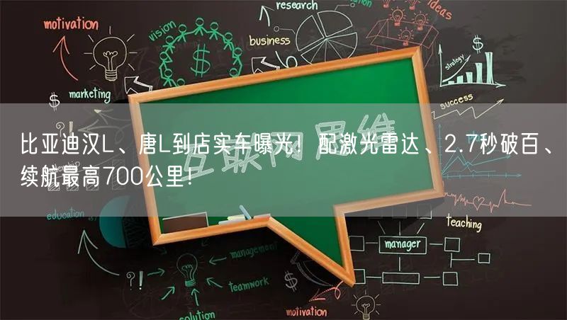 比亚迪汉L、唐L到店实车曝光！配激光雷达、2.7秒破百、续航最高700公里！