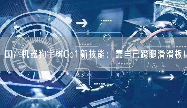 国产机器狗宇树Go1新技能：靠自己蹬腿滑滑板！