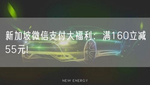 新加坡微信支付大福利：满160立减55元!