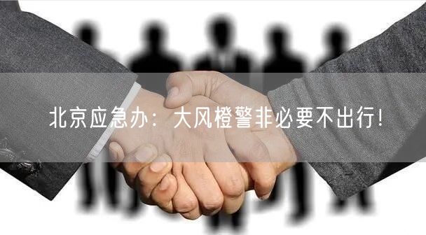 北京应急办：大风橙警非必要不出行！