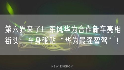 第六界来了！东风华为合作新车亮相街头：车身张贴“华为最强智驾”！