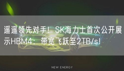 遥遥领先对手！SK海力士首次公开展示HBM4：带宽飞跃至2TB/s！
