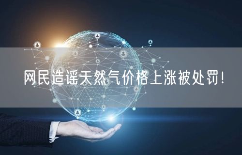 网民造谣天然气价格上涨被处罚！